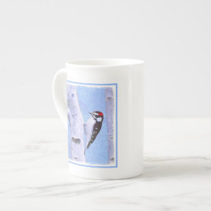 Downy Woodpecker Painting - Original Bird Art Benporslin Mugg