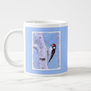 Downy Woodpecker Painting - Original Bird Art Jumbo Mugg