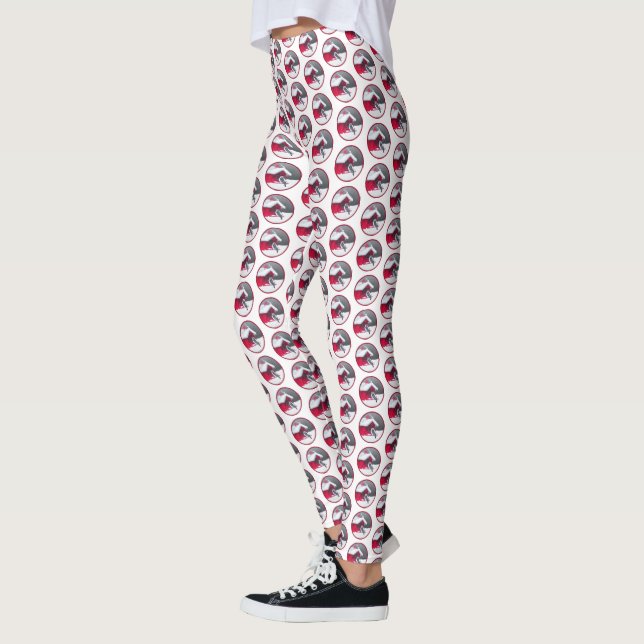 Downy Woodpecker Painting - Original Bird Art Leggings (Vänster)
