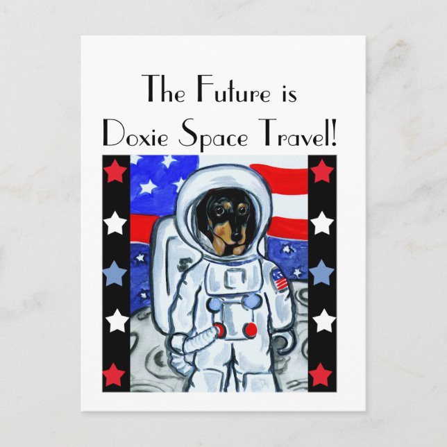DOXIE ASTRONAUT VYKORT (Framsida)