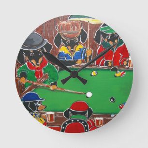 DOXIE BILLIARD RUND KLOCKA