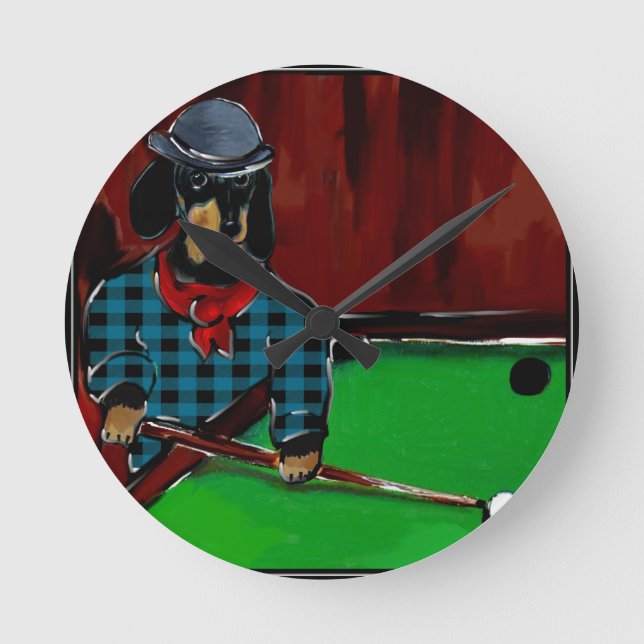 DOXIE BILLIARDS KERAMIK RUND KLOCKA (Framsida)
