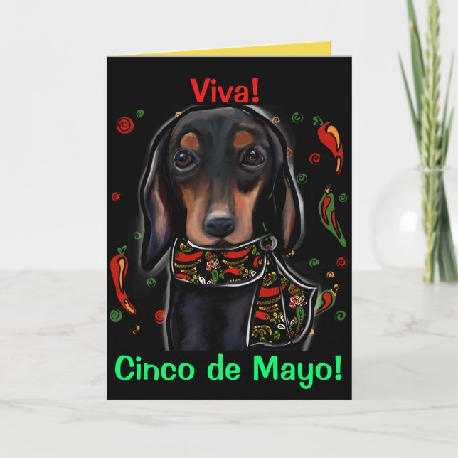 Doxie Cinco de Mayo Kort (Framsida)