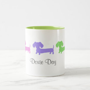 Doxie dag Två-Tonad mugg