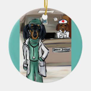 Doxie Doktor Julgransprydnad Keramik