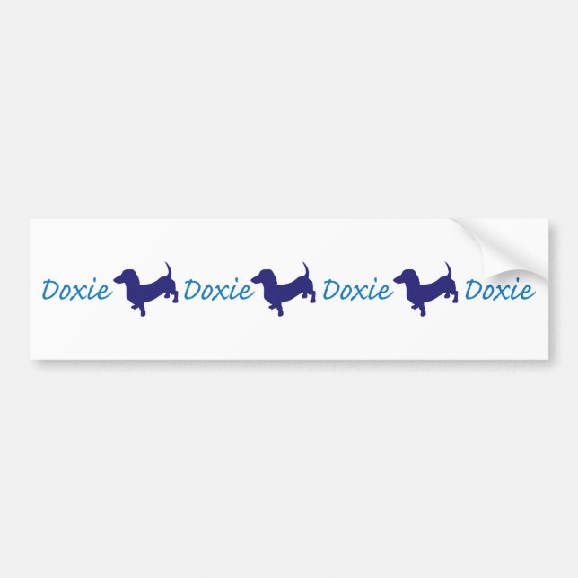 Doxie-Doxie-Doxie-Dachshund Bildekal (Framsidan)
