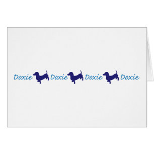 Doxie-Doxie-Doxie-Dachshund Hälsningskort