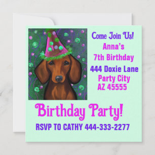 Doxie-fest inbjudningar