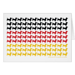 DOXIE-GERMAN-FLAGGA HÄLSNINGSKORT