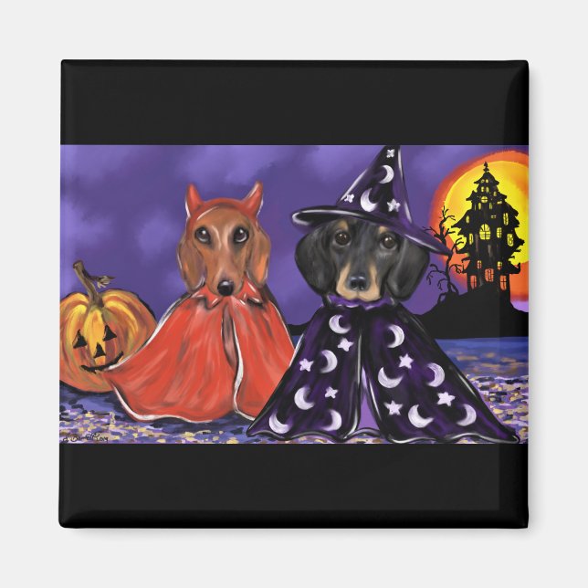 Doxie Halloween Magnet (Framsidan)