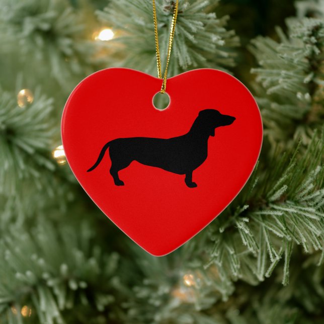 Doxie Kärlek Julgransprydnad Keramik (Träd)