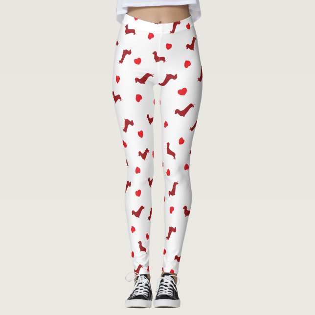 Doxie kärlekdamasker leggings (Framsida)