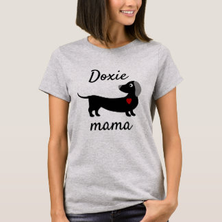 Doxie Mamma Dachshund Red Heart T Shirt