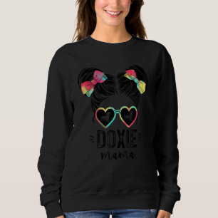 Doxie Mamma Dubbla Bun Hair Dachshund Hund Mamma T Shirt