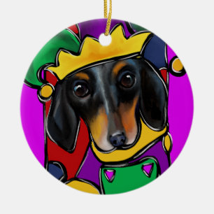 DOXIE MARDI GRAS JULGRANSPRYDNAD KERAMIK