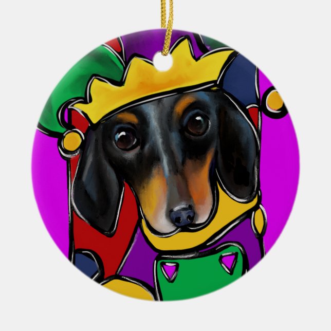 DOXIE  MARDI GRAS           JULGRANSPRYDNAD KERAMIK (Framsidan)