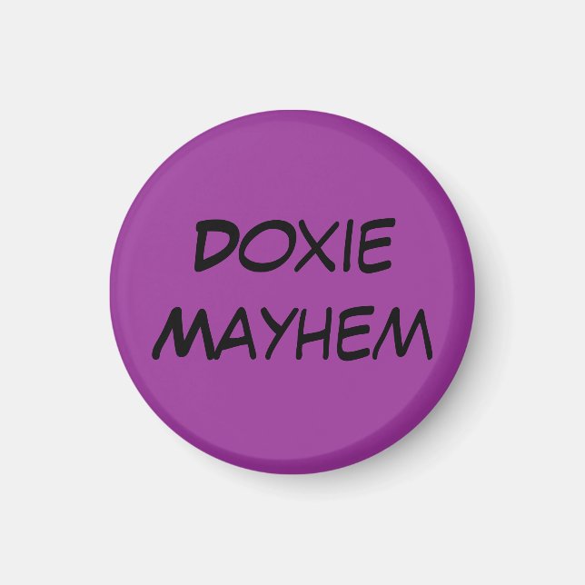 Doxie Mayhem Magnet (Framsidan)