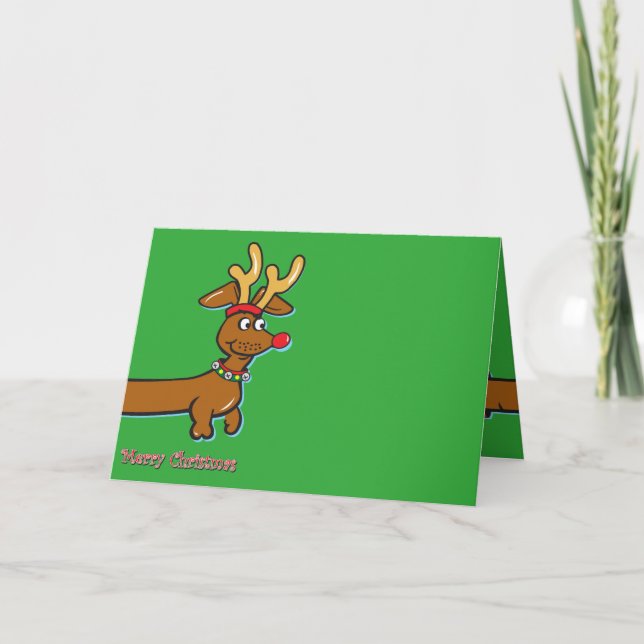 Doxie-Merry-jul-all-over-front Helgkort (Framsida)