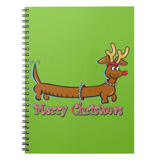 Doxie-Merry-jul Anteckningsbok (Framsidan)