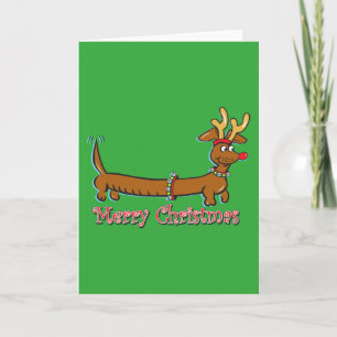 Doxie-Merry-jul Helgkort