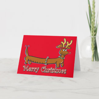 Doxie-Merry-jul Helgkort