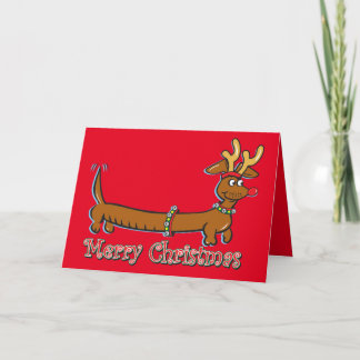 Doxie-Merry-jul Helgkort