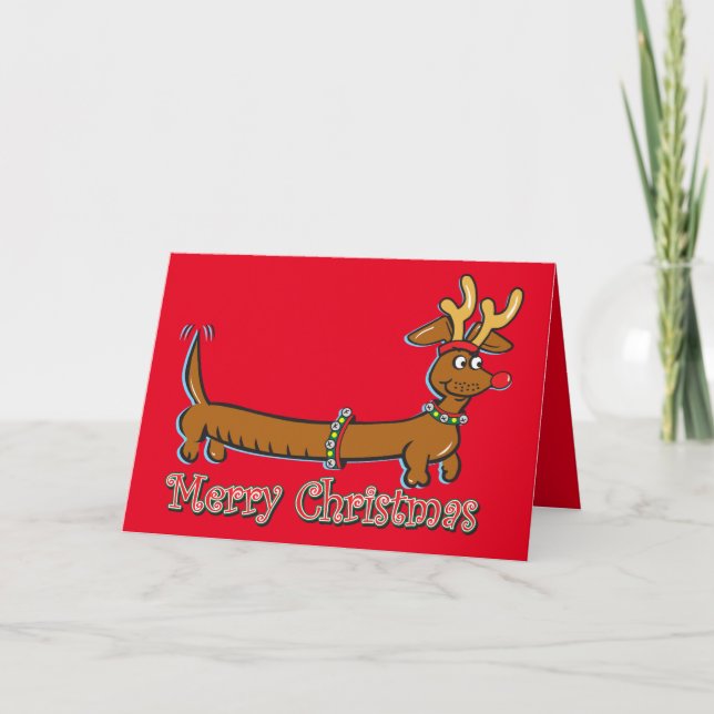 Doxie-Merry-jul Helgkort (Framsida)