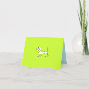 DOXIE NOTECARD IN LIME KORT