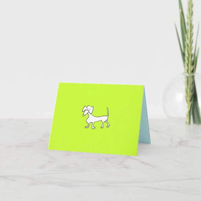 DOXIE NOTECARD IN LIME KORT (Framsida)