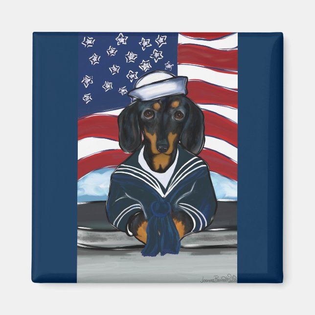 Doxie Sailor Magnet (Framsidan)