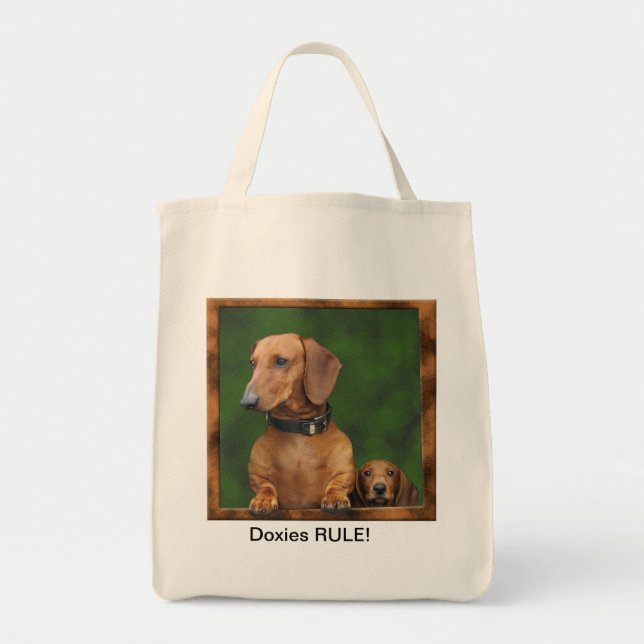 Doxie shopping bag tygkasse (Framsidan)