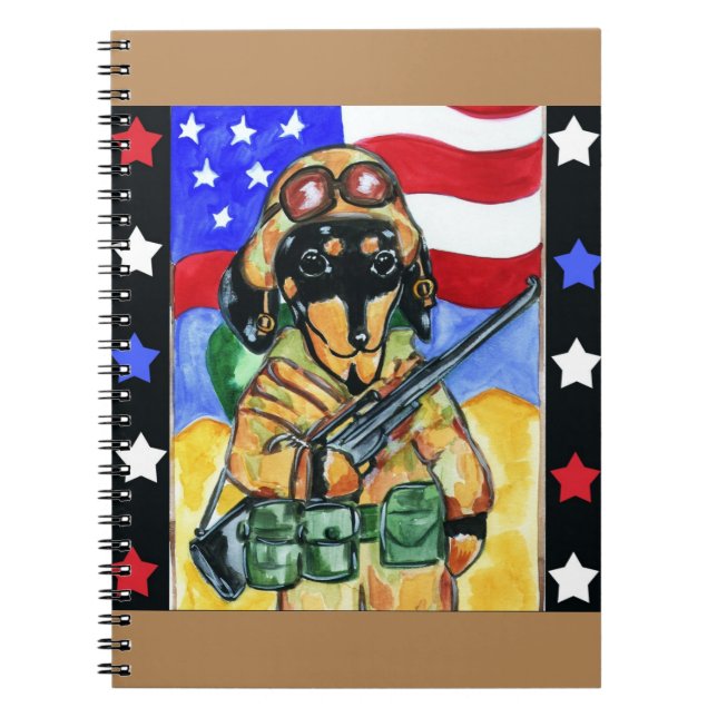 Doxie Soldier Anteckningsbok (Framsidan)