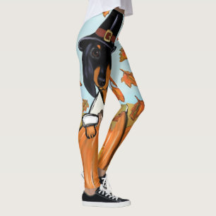 Doxie Thanksgiving Leggings