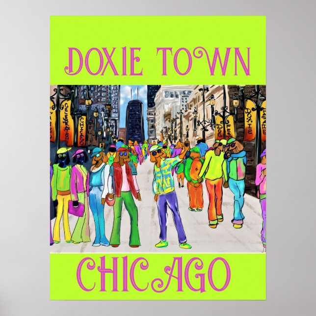 Doxie Town Chicago Poster (Framsidan)
