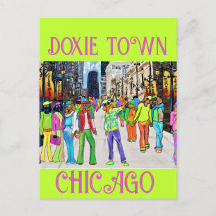 Doxie Town Chicago Vykort