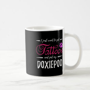 Doxiepoo Hund älskare Tattoo Rolig hund Mamma Gift Kaffemugg