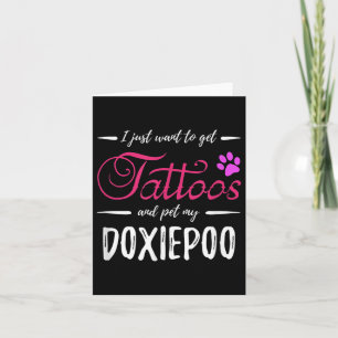 Doxiepoo Hund älskare Tattoo Rolig hund Mamma Gift Kort