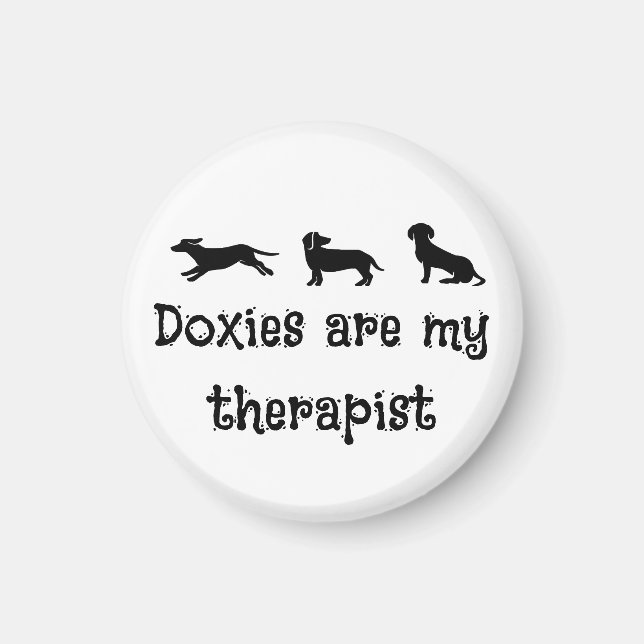 Doxies are my Therapist Cute Dachshund Magnet (Framsidan)