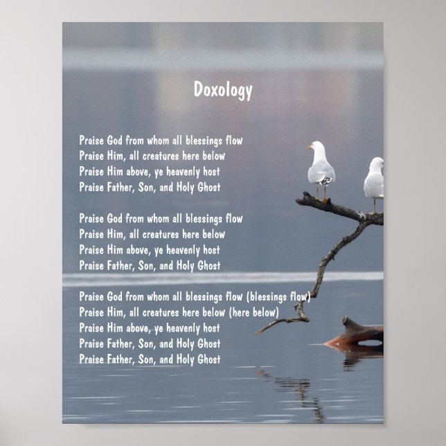 Doxology Church Christian Hymn Art Poster (Framsidan)