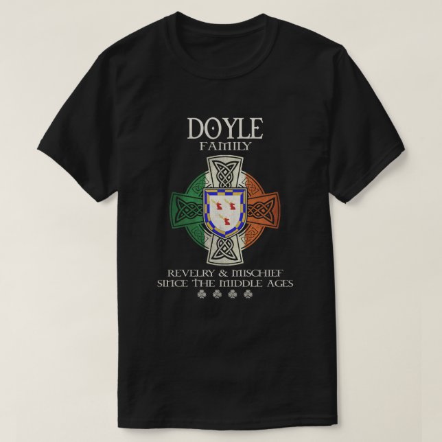 Doyle Family Ireland Doyle-efternamn T Shirt (Design framsida)