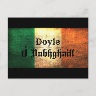 Doyle Irish Flagga Vykort