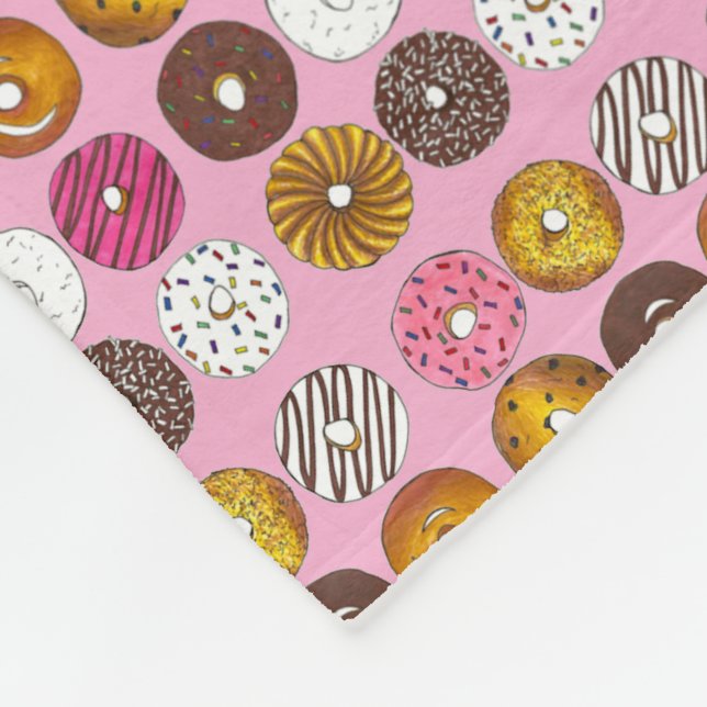 Dozen Donuts Doughnut Breakfast Junk Food Foodie Fleecefilt (Hörn)