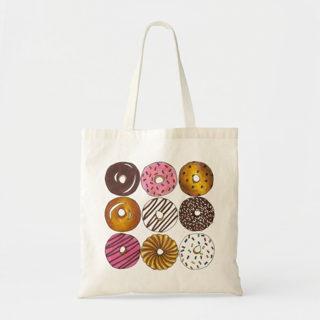 Dozen Doughnut Donuts Breakfast Foodie Pastry Tygkasse (Framsidan)