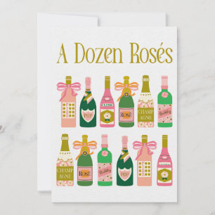 Dozen Rosés Rosa Champagne Flaskor Pop Fizz Clink