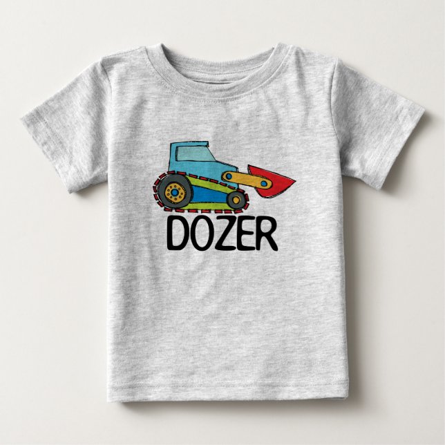 Dozer Bulldozer Transport T Shirt (Framsida)