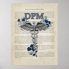 DPM Caduceus Doktor of Podiatry Medicine Poster