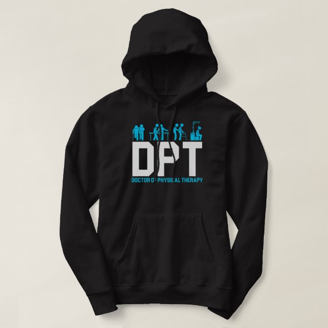 DPT Doktor i fysioterapi Premi, fysioterapi Hoodie (Design framsida)
