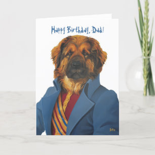 DR066 leonberger, grattis på födelsedagen, pappa! Kort