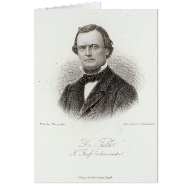 Dr Adalbert Falk Hälsningskort (Framsidan)