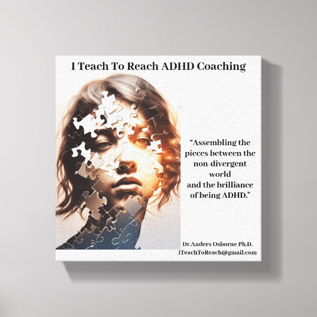 Dr Anders Osborne Ph.D. ADHD-Poster Canvastryck (Framsida)
